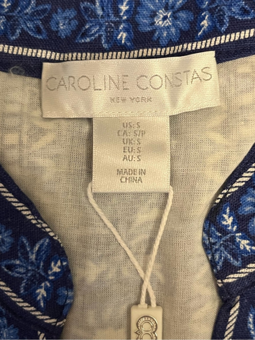 Caroline Constas flora floral tapestry button linen midi maxi dress S (Farm Rio) - Picture 4 of 5
